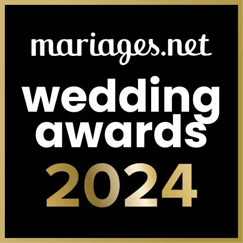 Badge Wedding Awards 2024 prix décerner par le site Mariages.net