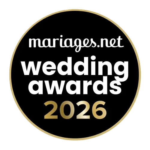 Badge Wedding Awards 2024 prix décerner par le site Mariages.net